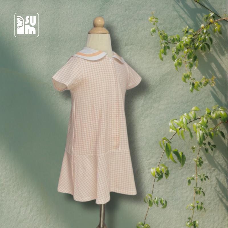 Váy Thủy Thủ Sailor Dress Cho Bé Gái Vải Cotton Supima Mềm mại, Thoáng Khí Thương Hiệu I am SU