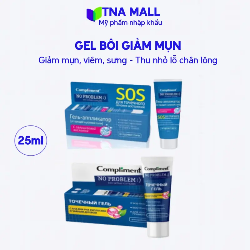 Gel bôi mụn AHA-PHA-BHA teatree oil Compliment 25ml 0