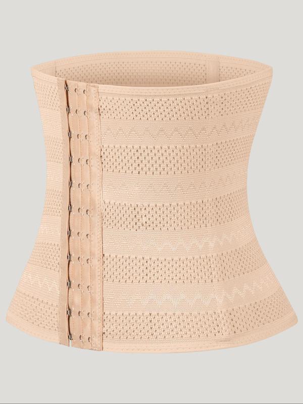 Women's Solid Color Waist Trainer, Summer Wear 2024, Comfort Tummy Control Adjustable Hooks Waist Cincher for Women, Belly Slimmer Shaper for Daily Wear, Summer Wear, Waist Trainer, Shapewear Tummy Control 6