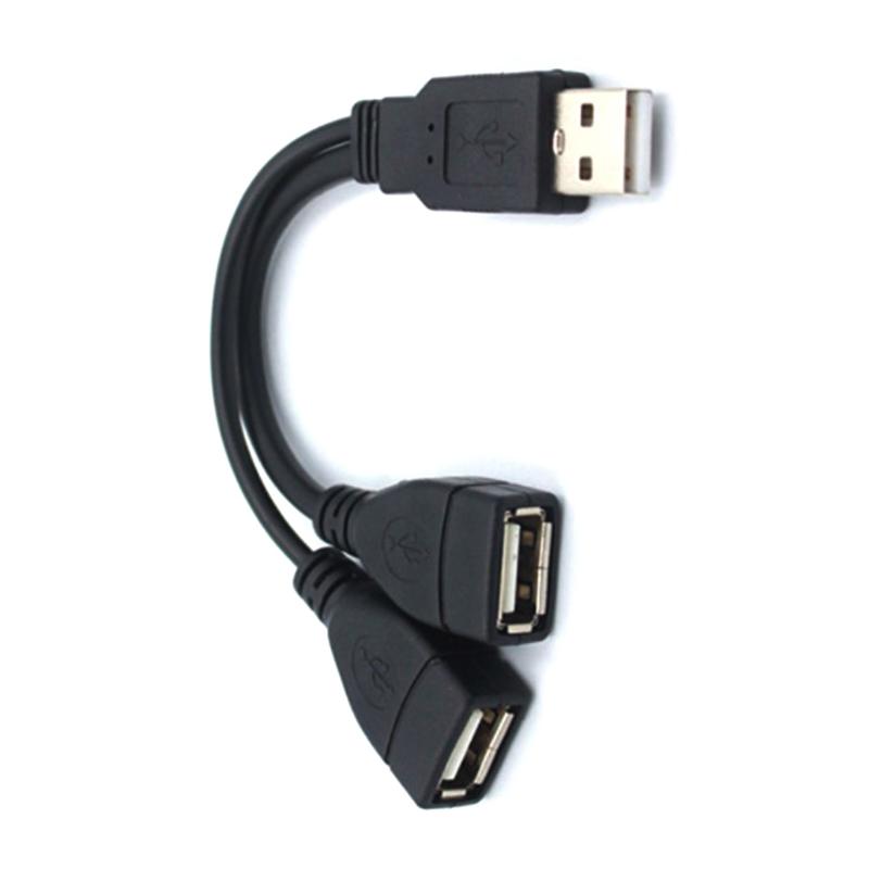 Bộ Chia USB 2.0 Cáp chữ Y 1 Đực Sang 2 Cái Dây Nối Dài Bộ Chuyển Đổi Nguồn Cho PC Cáp Sạc Truyền Dữ Liệu Trên Ô Tô