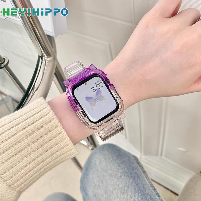 Product Introduction of Dây đeo trong suốt hai màu, thích hợp cho apple watch 8/7/6/5/4/3/ SE / 2 / 1, dây đeo sông băng, thích hợp cho iwatch 45/44/42/ 41 / 40 / 38mm 8