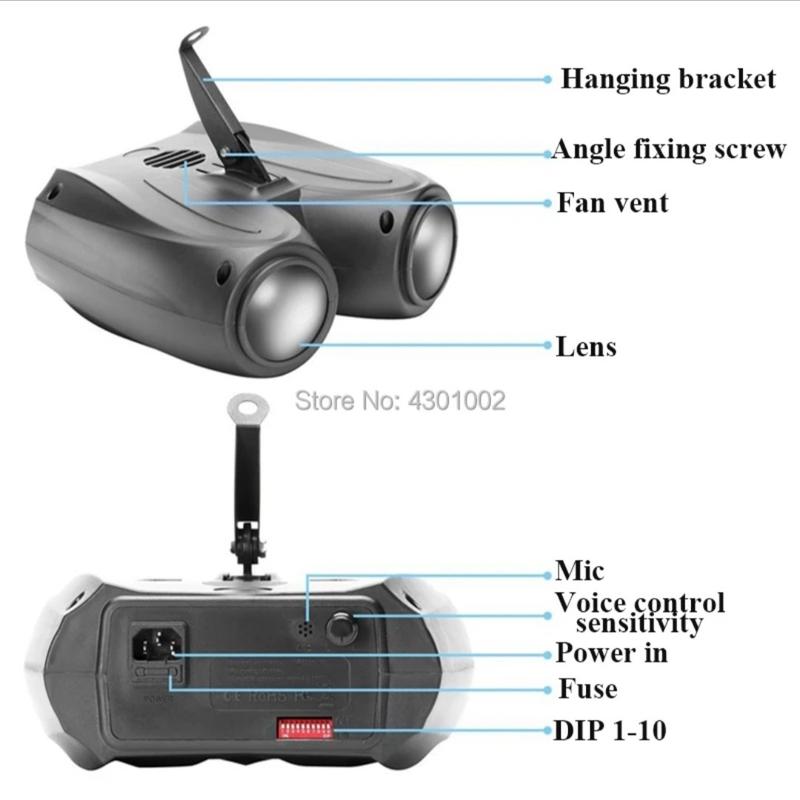 Lampu Laser Spotlight Pesta Disko Tata Cahaya Panggung dengan Sensor Suara RGB Light 10-20W 7