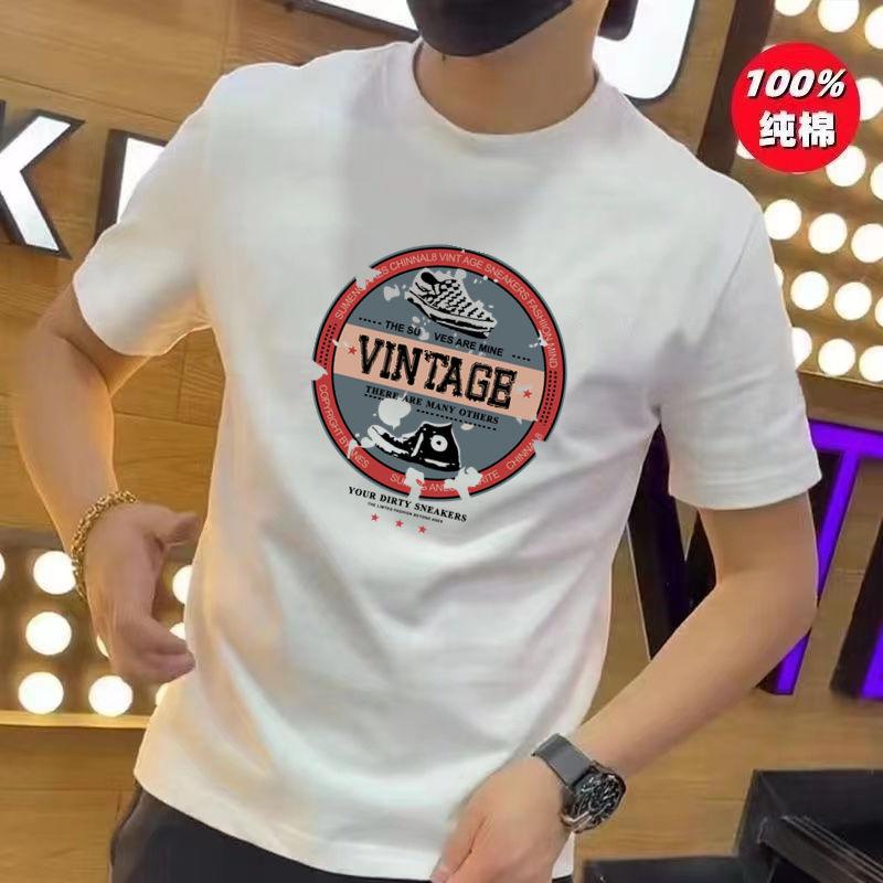 Product Introduction of Pure Cotton Short Sleeve T-Shirt for Men, Summer New Trendy High-End Half Sleeve Versatile Loose Plus Size Fashion Breathable Shirt for Women 31