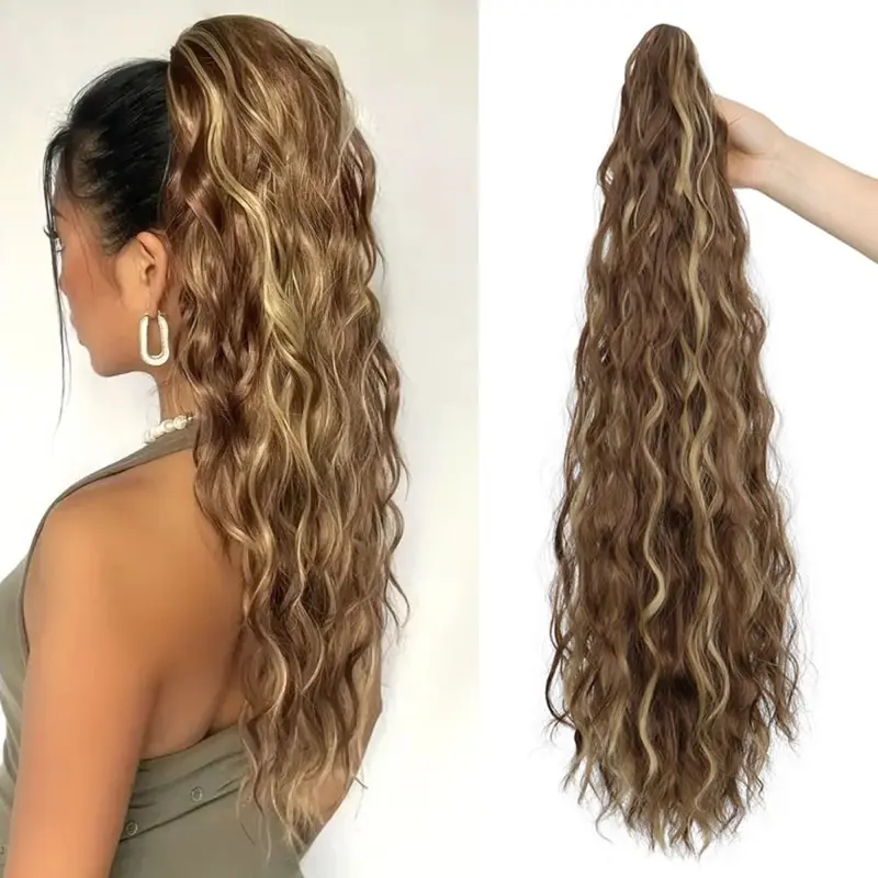 2 Pcs Princess Synthetic Bows Knot Ponytail Hair Extensions  display picture 2