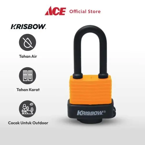 KRISBOW GEMBOK PANJANG TAHAN AIR 50 mm - KUNING