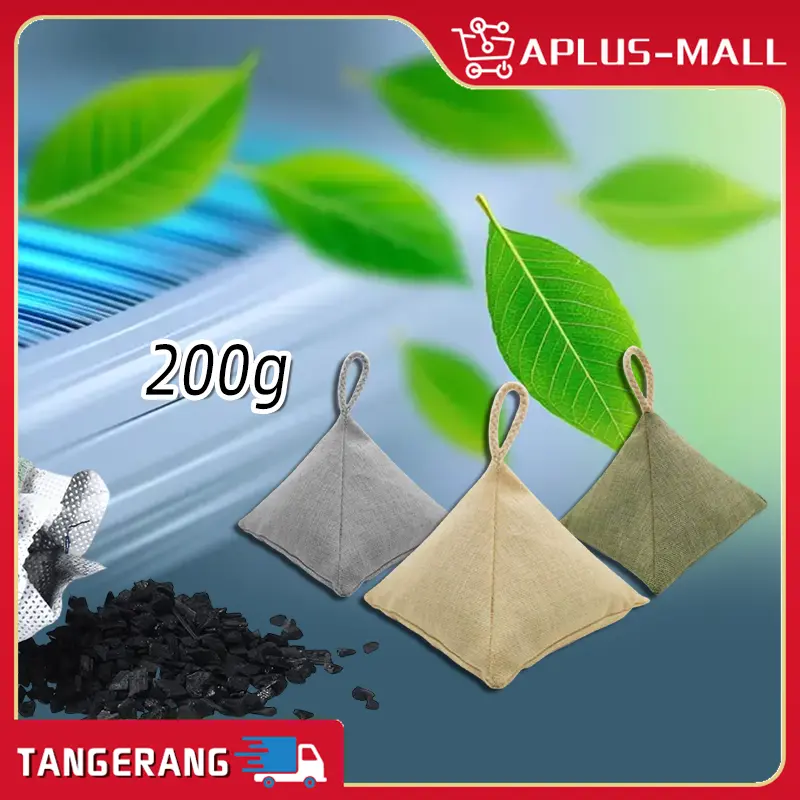 200g Pyramid Bamboo Charcoal Natural Fresh Air Purifier Bag Anti Lembab Air Purifier Penghilang Bau Odor Removing Bag Menghilangkan Bau Lembab