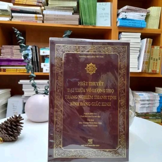 Sách - Kinh Vô Lượng Thọ (Phật thuyết đại thừa vô lượng thọ trang nghiêm thanh tịnh bình đăng giác kinh) - Bìa da nâu cứng