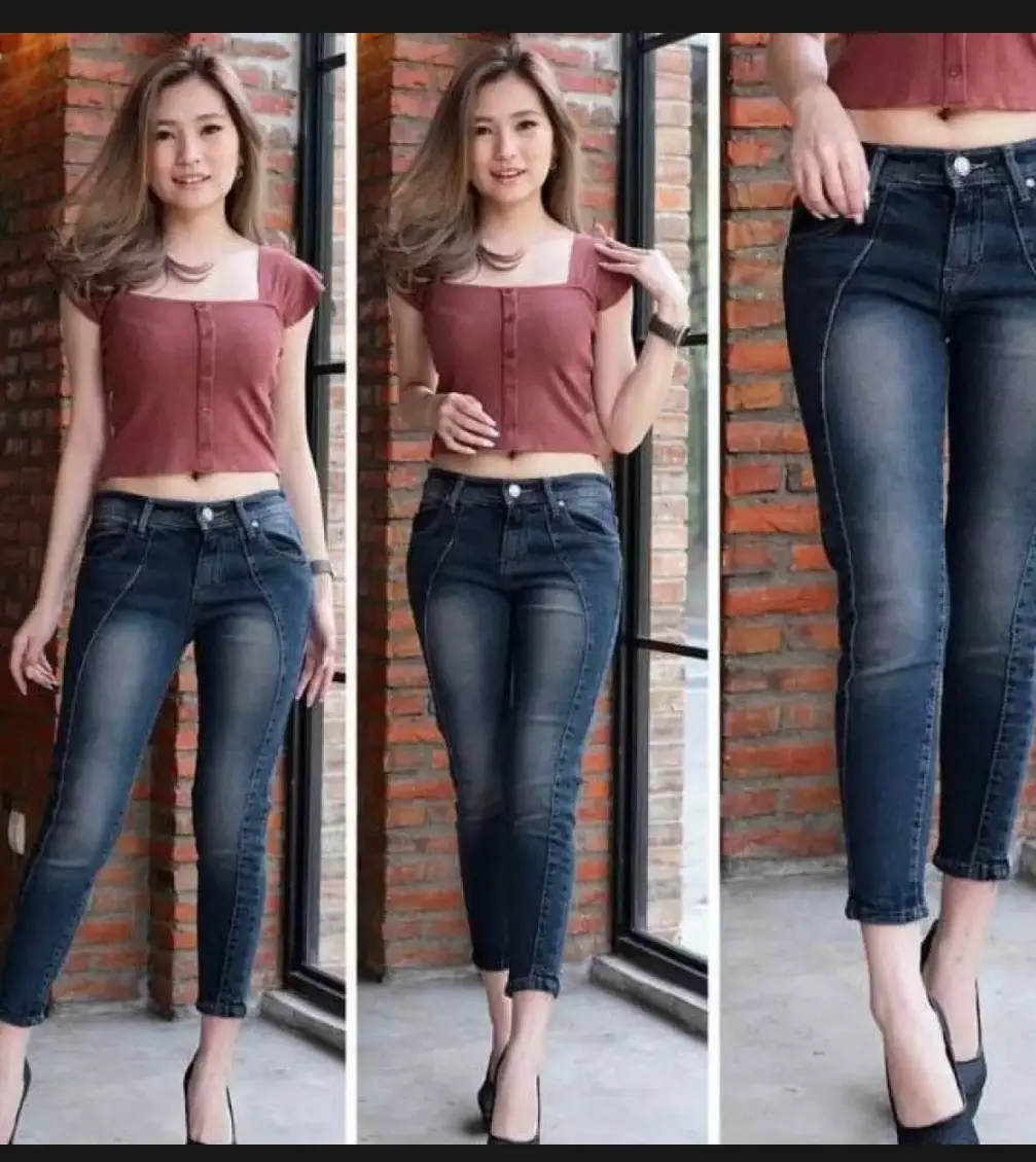 Skinny Pants | Celana Panjang Jeans Wanita Skinny Jeans Wanita Import Ripped Navy Cewek Stretch  Denim  slimfit