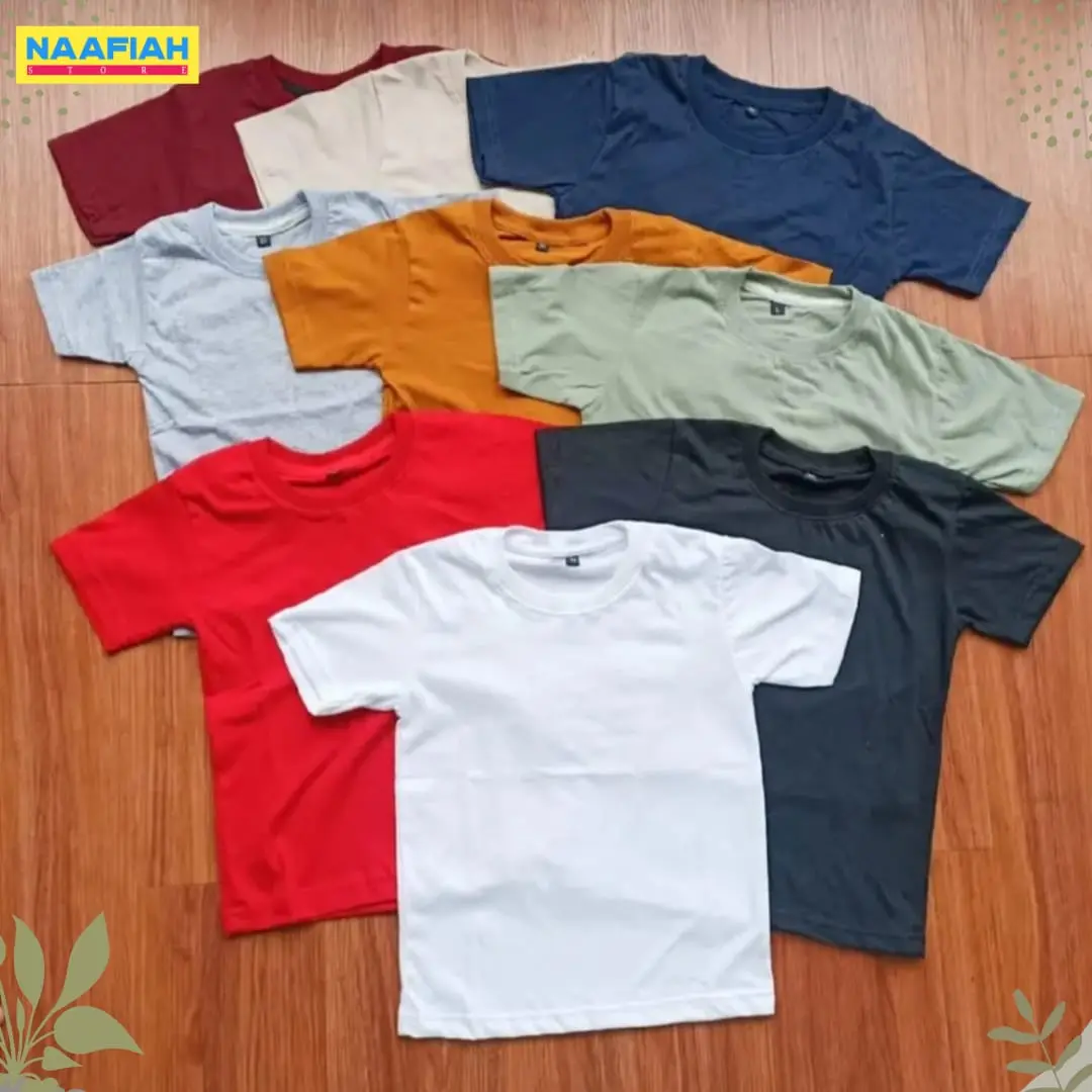 KAOS POLOS ANAK LAKI LAKI PEREMPUAN 1-7 TAHUN UNISEX