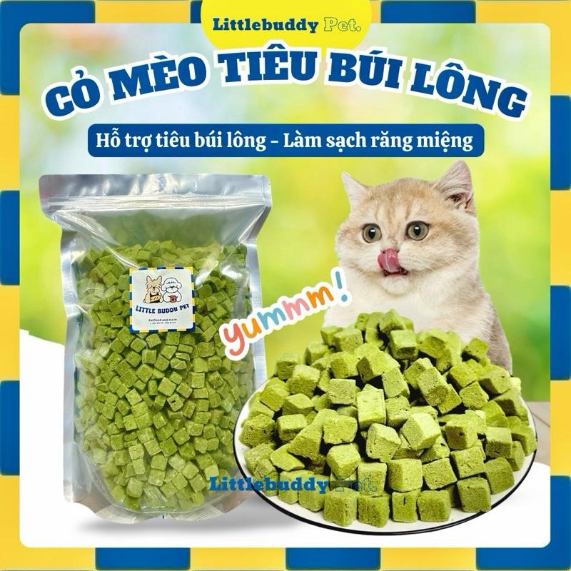 Cỏ Mèo Gà Viên Mix Cỏ mèo giúp tiêu búi lông - giảm stress cho mèo túi lọc vụn không hút ẩm