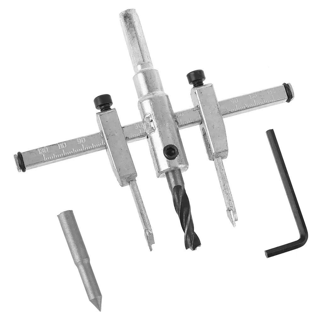 Adjustable 30-130mm Metal  Circle  Drill Bit Cutter Kit DIY Tool