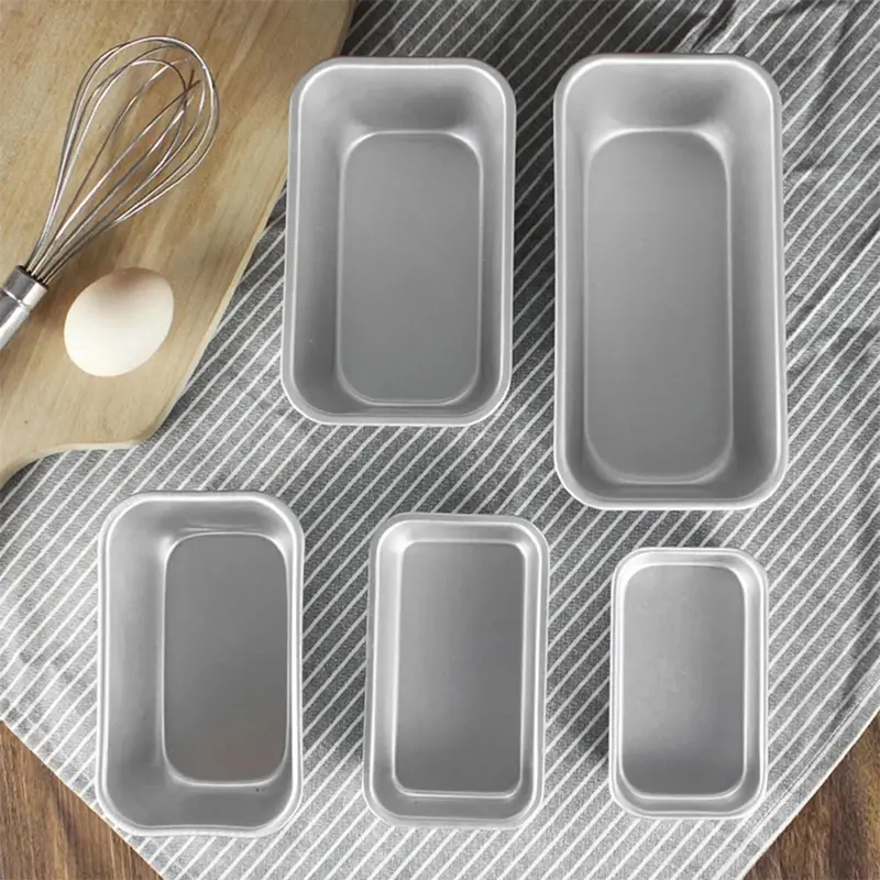 1Pc Square Box Mold Baking Tool Aluminum Alloy Non-Stick Bread Cheese Cake Toast Pan DIY Kitchen Baking Cake Mold