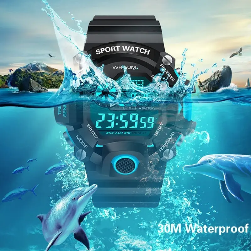Jam Tangan Digital Pria Dual Time Sport Watch / Jam Tangan Pria Sport Watch Fashion