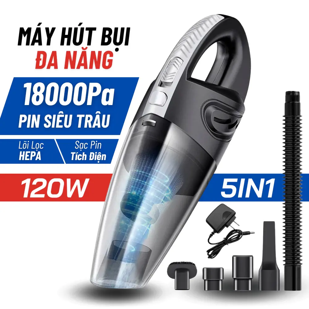 SleepMáy Hút Bụi Ô tô Cầm Tay Máy Hút Bụi Mini Sạc Pin Không Dây Công Suất Cao 20000 Pa Đa Chức Năng