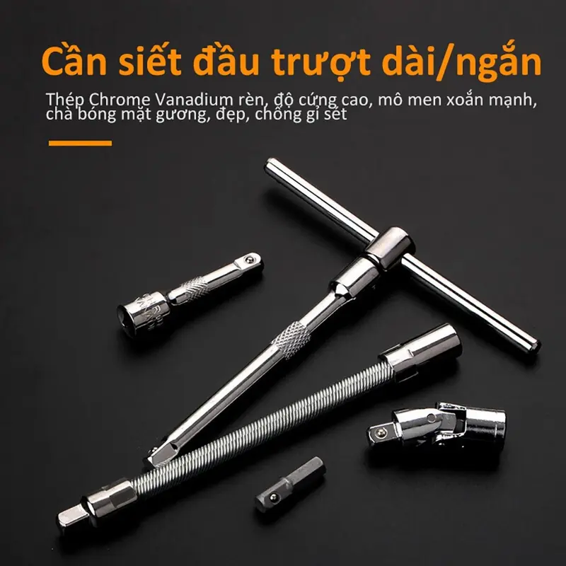 Bộ dụng cụ mở bu lông ốc vít,sửa chữa ô tô xe máy,bộ dụng cụ đa năng 46 chi tiết cầm tay cao cấp 6
