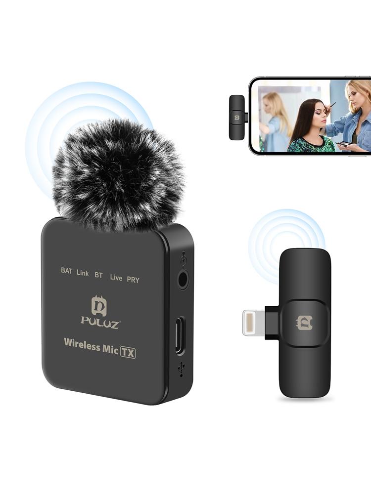 Product Introduction of Puluz Wireless Lavalier Microphone 2.4G Mic for iPhone ipad Android Type-C Phones Tablets Live Streaming Interview Vlogging 0