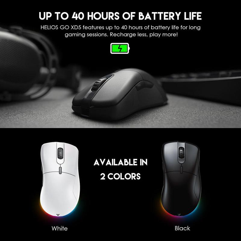 Product Introduction of Fantech HELIOS GO XD5 Wireless Mouse Gaming RGB Dual Mode PIXART 3370 17