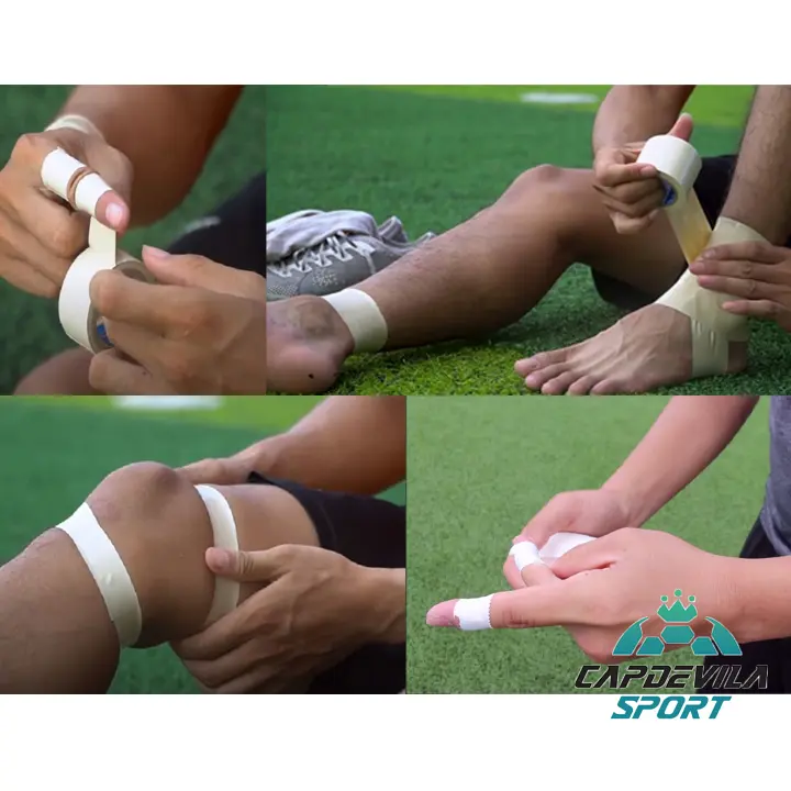 Băng keo thể thao, Băng keo quấn cơ đá bóng đá banh tránh chấn thương bảo vệ cổ tay cổ chân đầu gối chơi tenis cầu lông 2