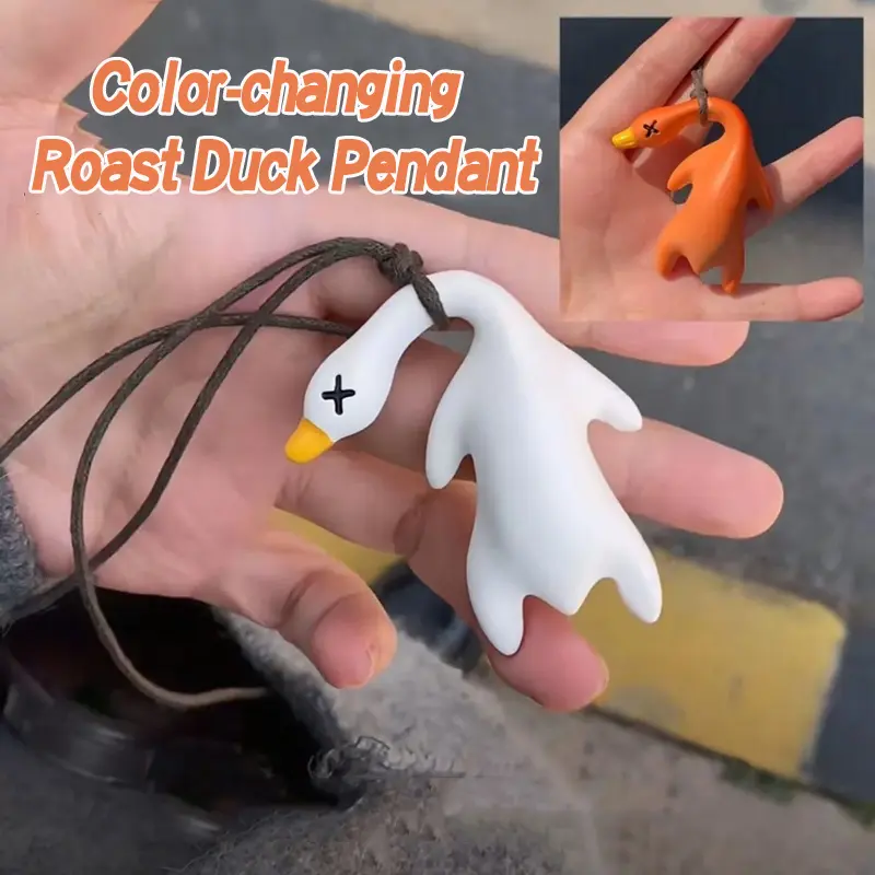 Keychain, Creative Design, Color Changing, Roast Duck Keychain, Cute Bag Accessories