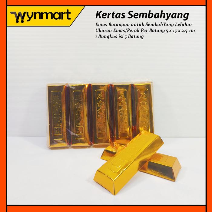 Gambar Kertas Sembahyang Emas dan Perak Batangan - Emas dari Wynmart Kota Administrasi Jakarta Utara 4 Tokopedia