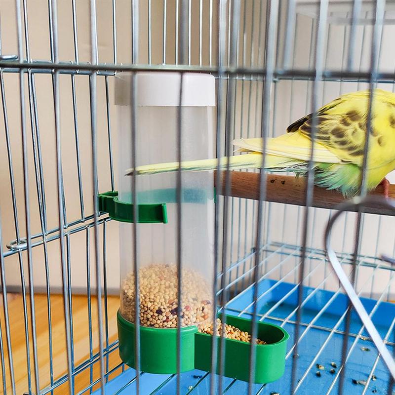 Product Introduction of Plastic Pigeon Parrot Birds Feeder Water Drinker Cup Double Cups Auto Pet Drinking Clear A0B1 40