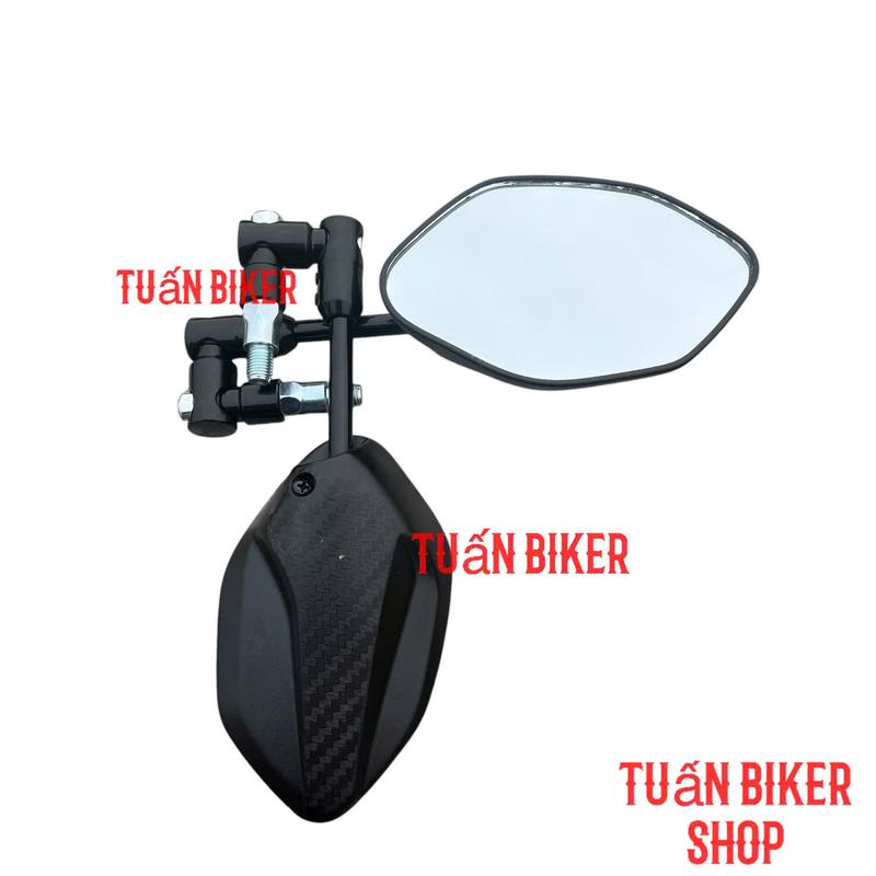 Gương Chiếu Hậu Chân xoay Full Nhôm Tặng Kèm ốc nối 2cm Xoay 360 độ Loại 1 Gập mặt đồng hồ Gắn Các Dòng Xe Máy