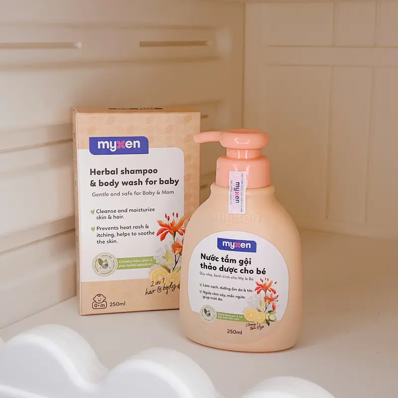 Gamaimo - Nước Tắm Gội Thảo Dược MYXEN an toàn - lành tính cho bé 4