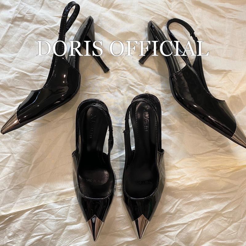 Giày cao gót mũi bạc Nhọn đế cao 6cm và 9cm Shoes Nữ [ Ảnh thật Shop tự chụp ]