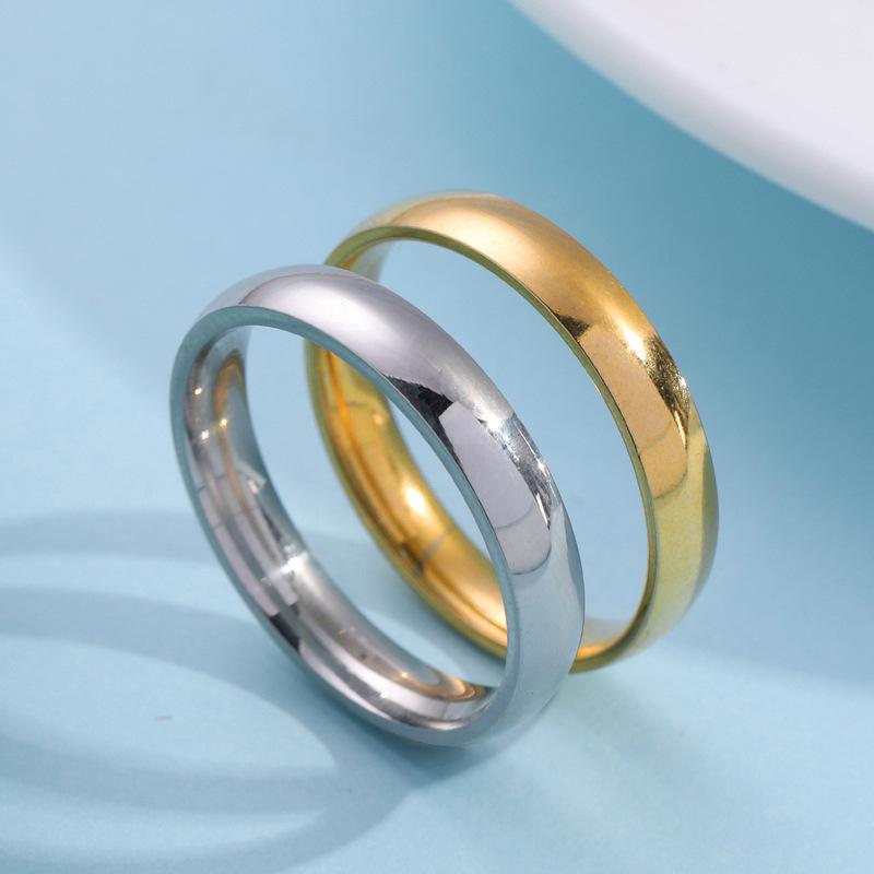 Nhẫn Thép Titan Phụ Kiện, Vòng MAYSU Mạ Sáng Bóng Vòng Cặp Đôi, Đường Kính 4mm, Chất Liệu Thép Không Gỉ, Đồ Trang Trí, Thích Hợp Cho Nữ, Nhà Sản Xuất nhẫn  của  zhenya 2