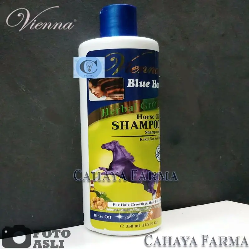 Vienna Blue Horse Shampoo Herbal Growth Shampo  / Sampo Pemanjang conditioner salon 350 ml Original BPOM Penumbuh Untuk Rambut Rontok dan Kering Kondisioner Pertumbuhan kembali 6
