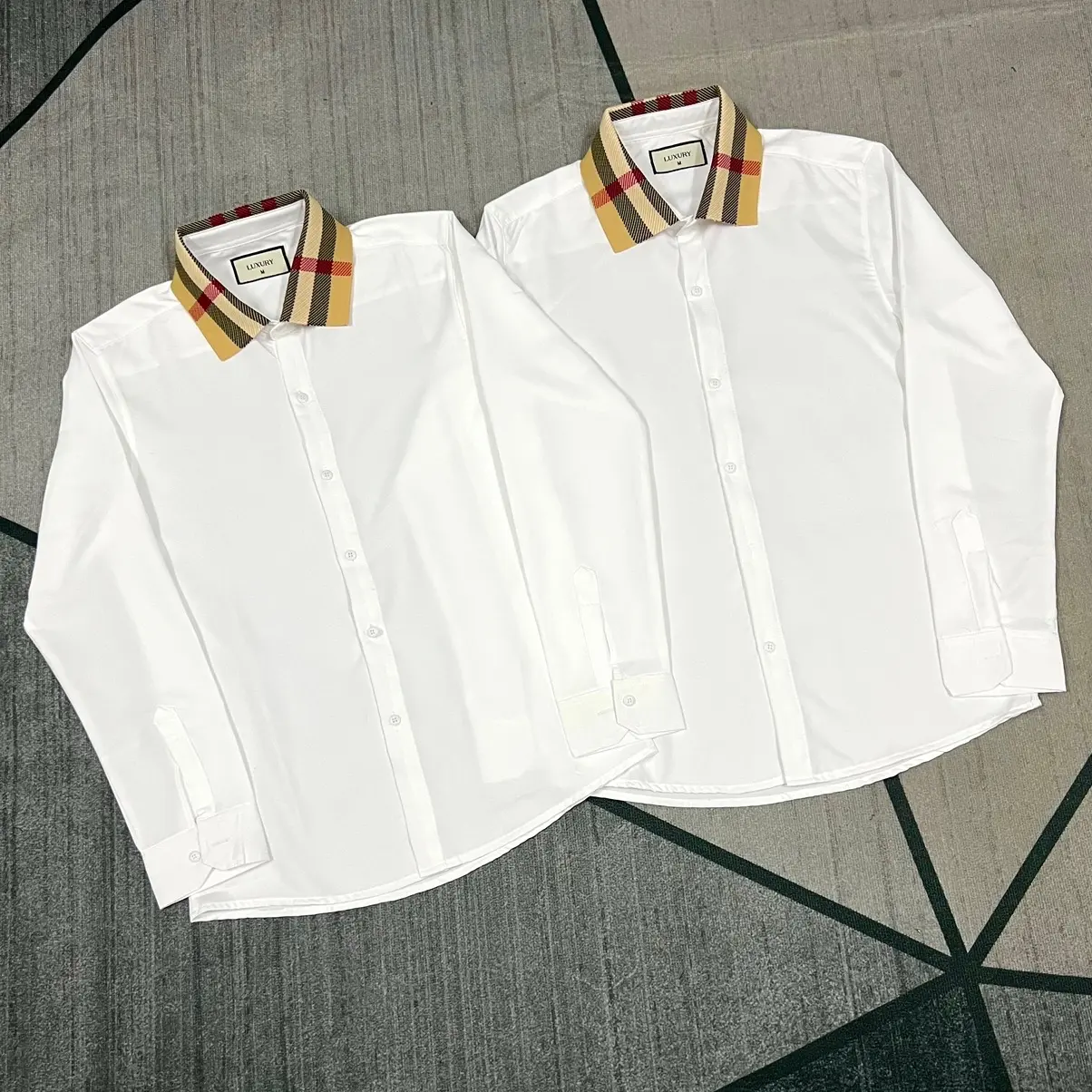 Áo sơ mIi dài tay phối cổ b Menswear