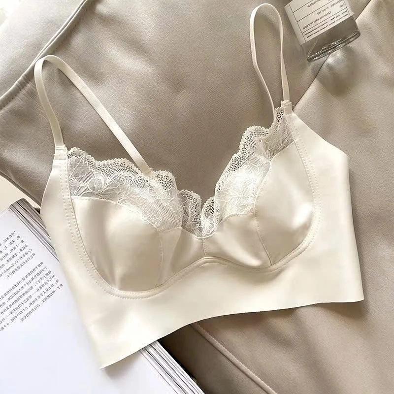 Áo Bra Nữ 2 dây đệm mỏng- Áo bra ôm ngực gợi cảm mẫu Bra đúc su viền ren mã 2828 mới 0