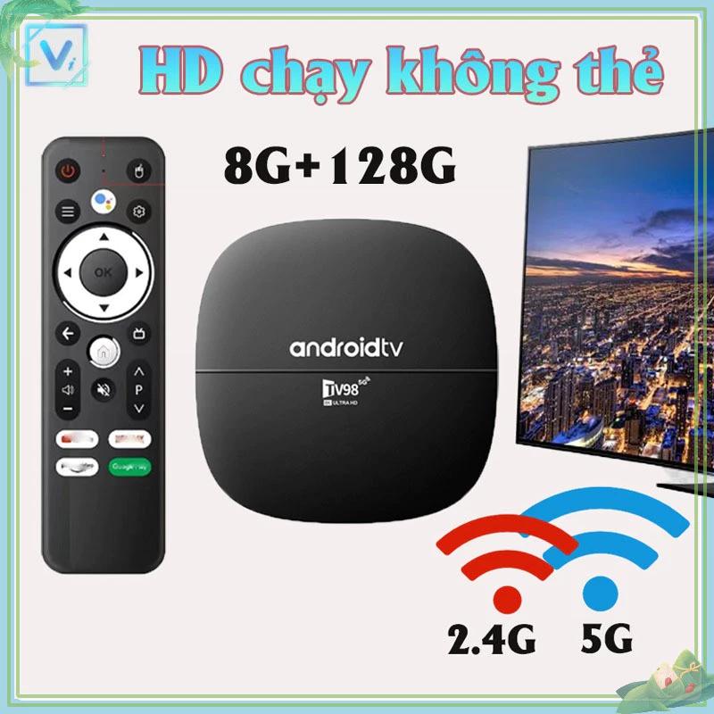2025 Android TV Box TV98 8G+128GB Wifi , Bluetooth 4.0,Điều khiển từ xa bằng giọng nói