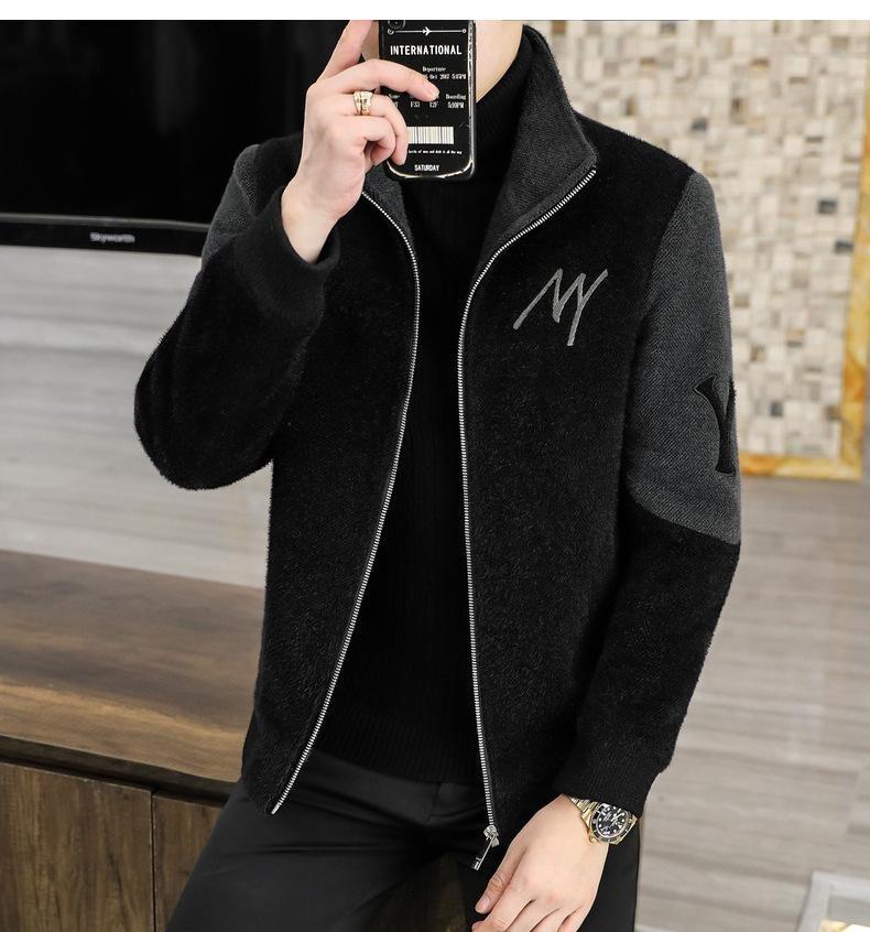 Product Introduction of 2024 new men's letter casual jacket, zipper cardigan design, comfortable and soft fabric, casual and versatile. 9