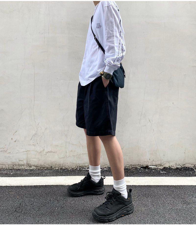 Product Introduction of Quần Soóc Bảo Hộ Lao Động Harajuku Mùa Hè, Chất Liệu Cotton, Dành Cho Nam Giới, Phong Cách Hồng Kông, Dáng Rộng Vừa Vặn, Thương Hiệu Hợp Xu Hướng Ins, Xu Hướng Hip Hop, Quần Cropped Thường Ngày Menswear 16