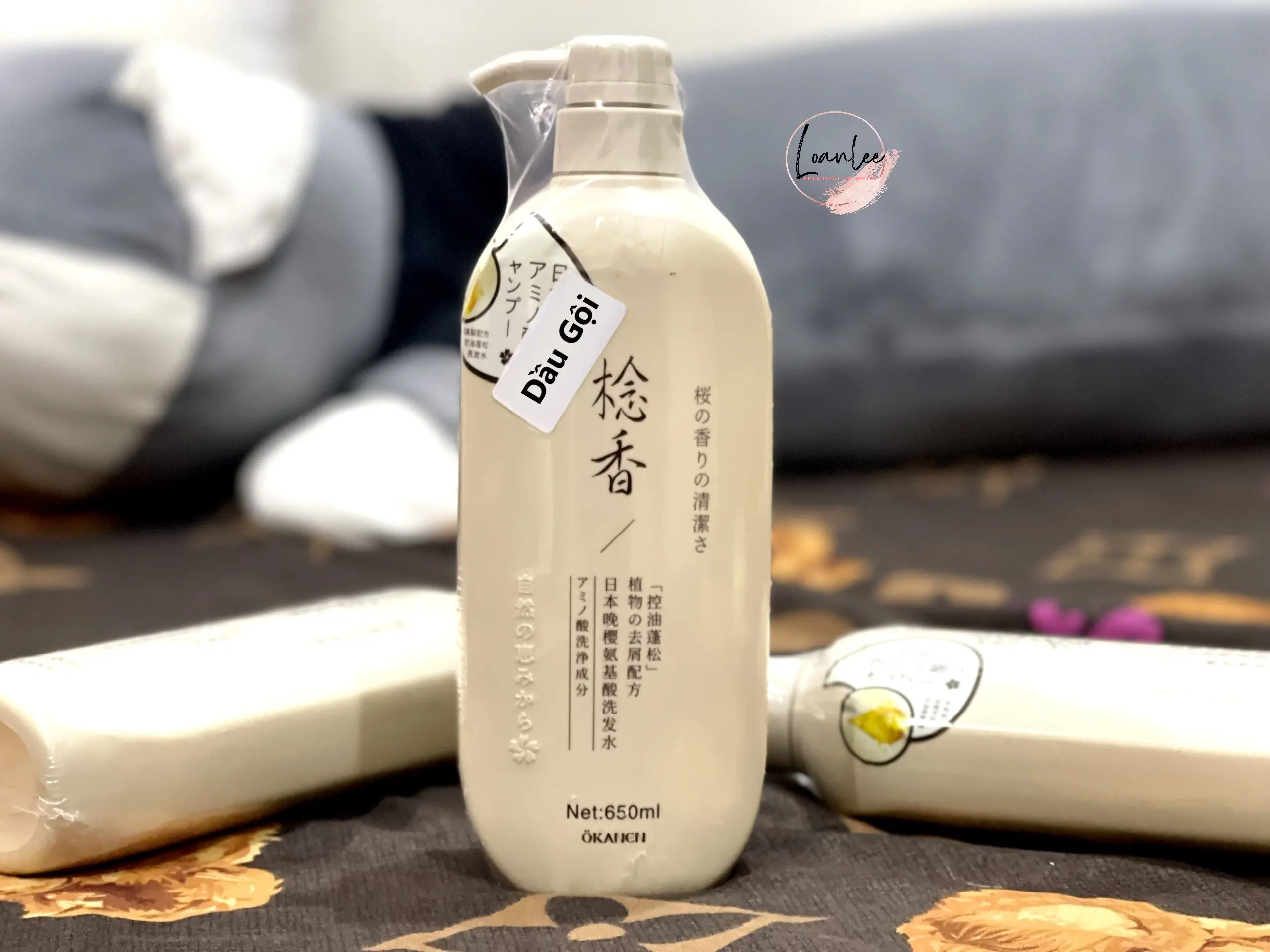 [Chính Hãng] Dầu Gội, Dầu Xả Hoa Anh Đào OKANEN SAKURADO 650ml Nhật Bản GIÚP Mọc Tóc, NGĂN GÀU