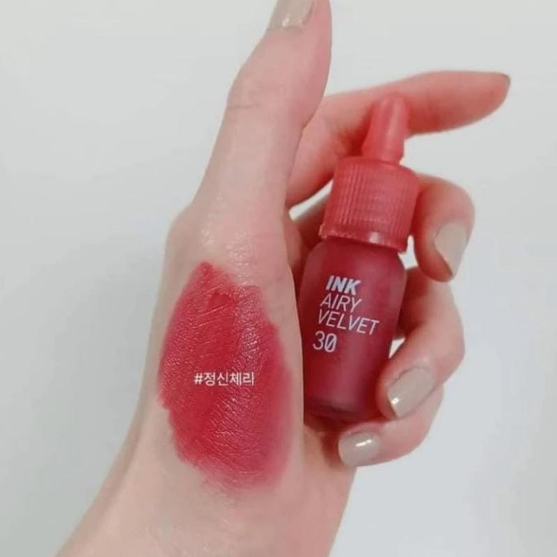 Son Ink Airy 30 Hồng đỏ cherry Son Peripera Ink Airy Velvet 30 Wake Up Cherry Cosmetic Mỹ Phẩm