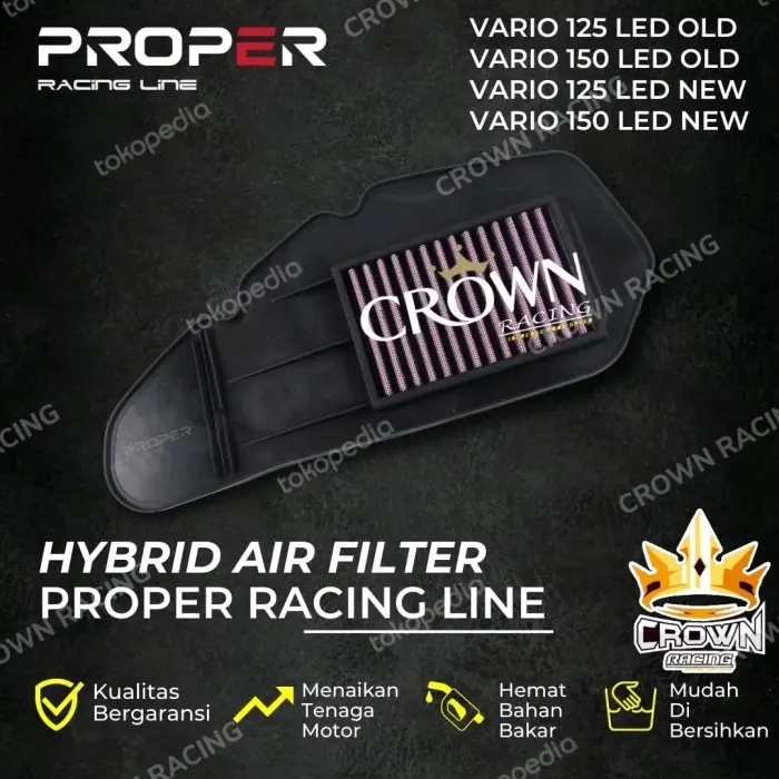 Filter Saringan Udara Proper Racing Line Stainless Vario 125 150 Motor Motorcycle