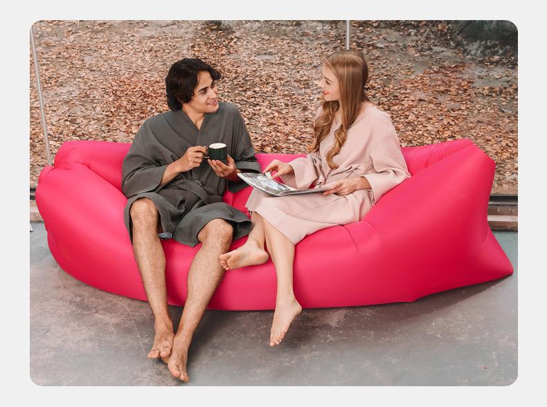Product Introduction of Pillow Inflatable Sofa Spot Outdoor Portable Lazy Air Sofa Foldable Inflatable Bed Sleeping Bag 6