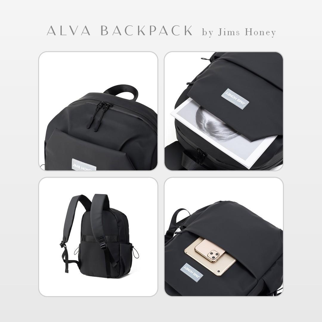 JIMS HONEY Tas Ransel Unisex Pria Wanita ALVA BACKPACK Sekolah Anak SMA Kulit