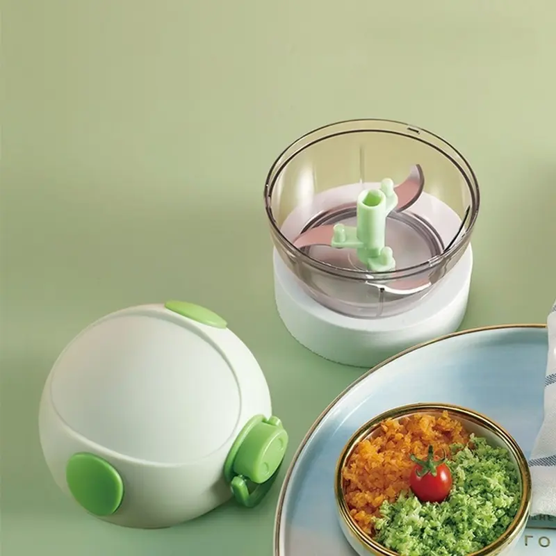 Máy Dụng Cụ Xay Tỏi Ớt Lưỡi dao bằng thép không gỉ ,180ML,Nhựa ABS 4