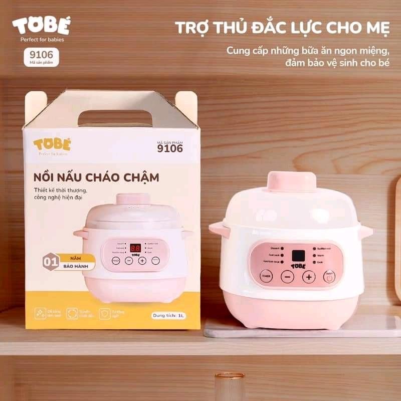 Thố sứ, nắp sứ nồi nấu cháo chậm tobe 1L 3