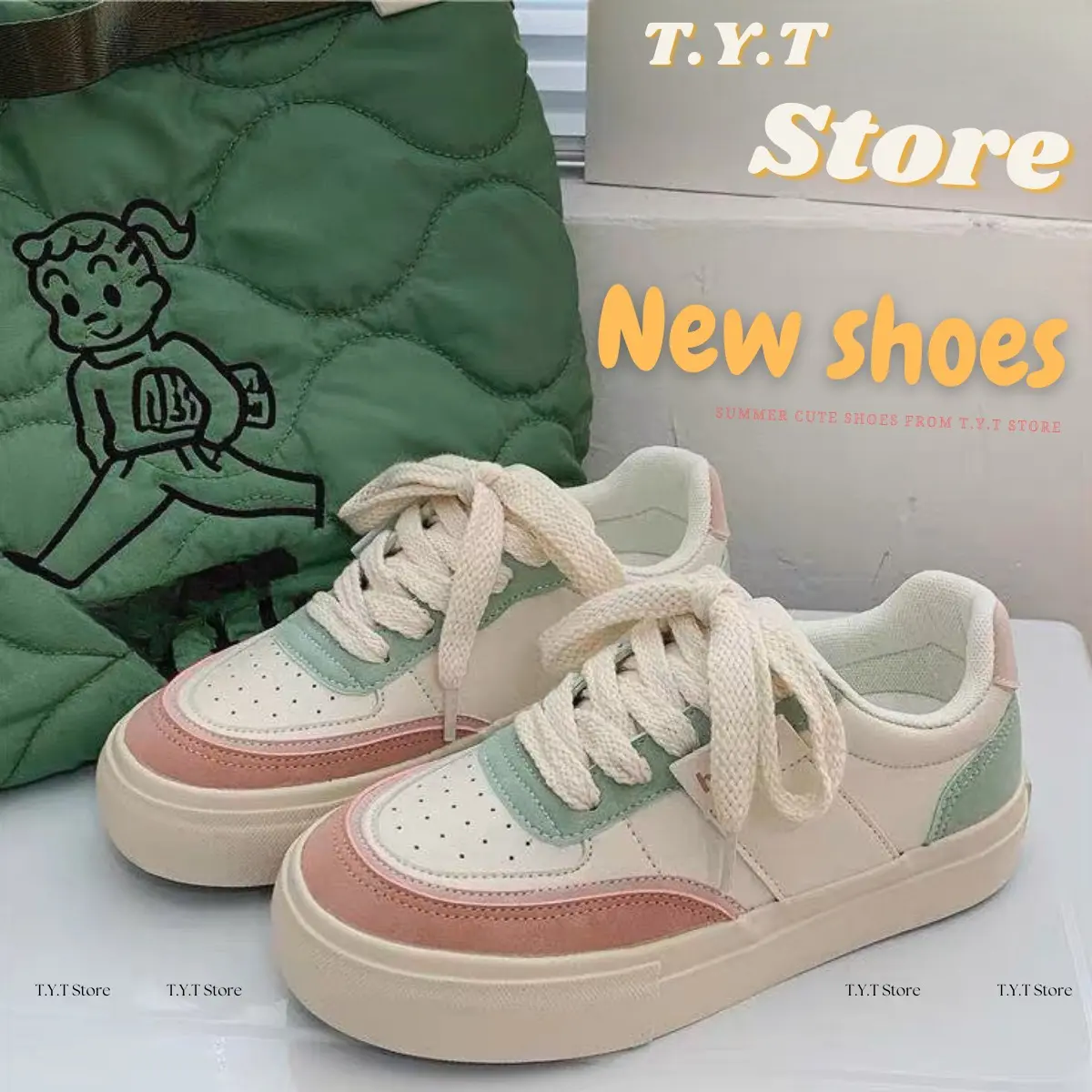 T.Y.T Store - Giày thể thao nữ hottrend cute cá tính 2023 - GTT.02 Shoes Sneaker