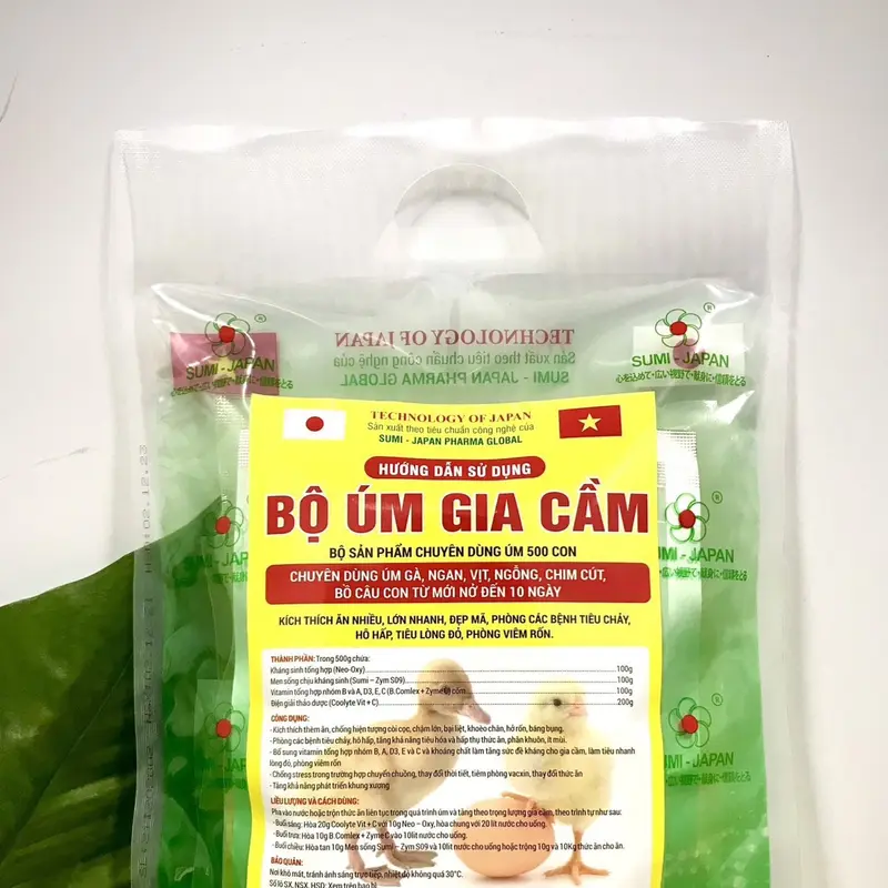 Bộ úm gia cầm, gà đá 500gram, cung cấp k.sinh và thảo dược giúp phòng ngừa b.ệnh hô hấp, tiêu hoá. 0