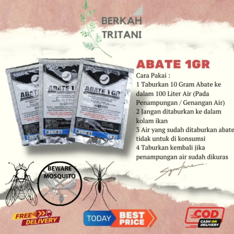 ABATE 1 GR 10 Gram Obat Jentik Nyamuk Pengendali Demam Berdarah