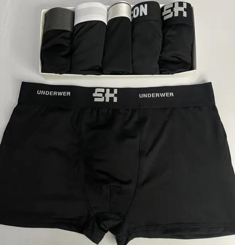 Combo quần boxer nam thun lạnh mix nhiều quần màu đen 2