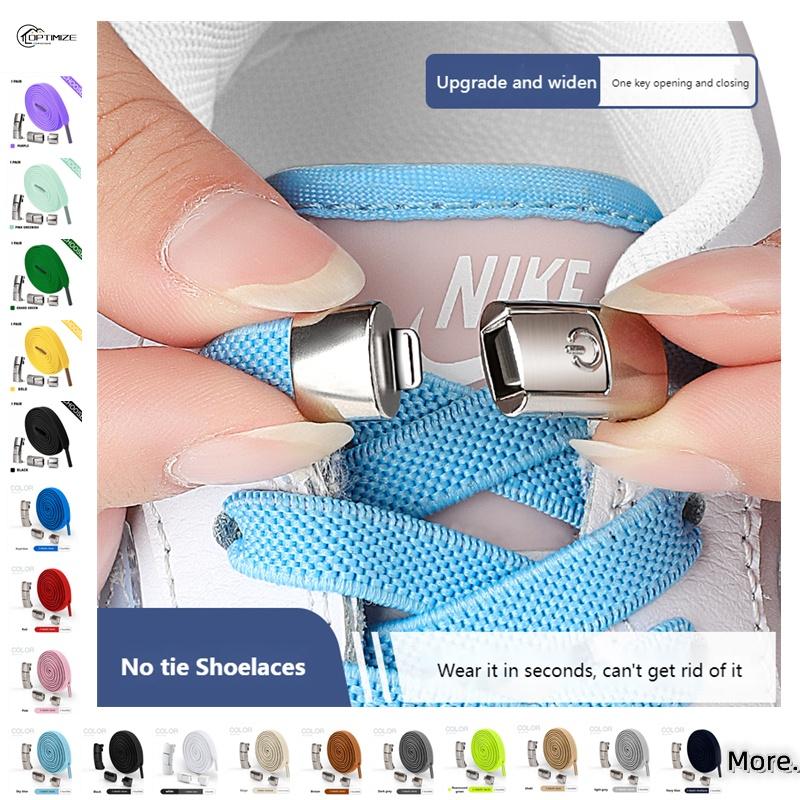 1 Pair 0.8CM Width  No Tie  Lazy Shoelaces For Adults Sneakers And Children Footwear