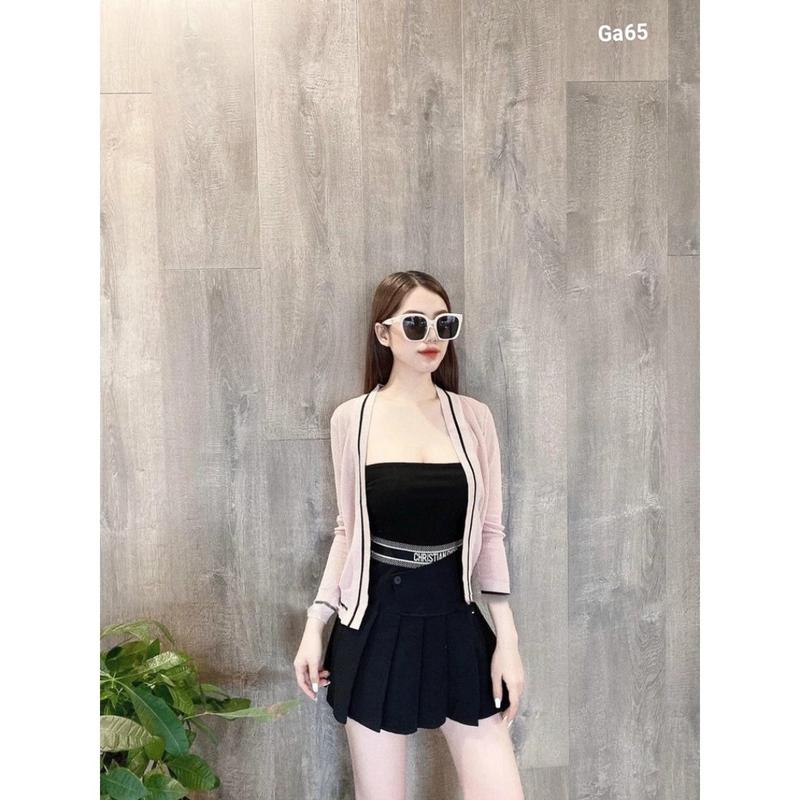 Product Introduction of Áo khoác gân tăm cardigan tay dài chạy viền ga65 14