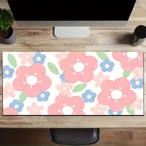 Jelly flowers Large Mouse Pad 80x30cm Anti Slip Gaming Mousepad Non Slip Base Precise Tracking Office and Gaming Use Durable and Comfortable Waterproof Mousepad Premium keyboard