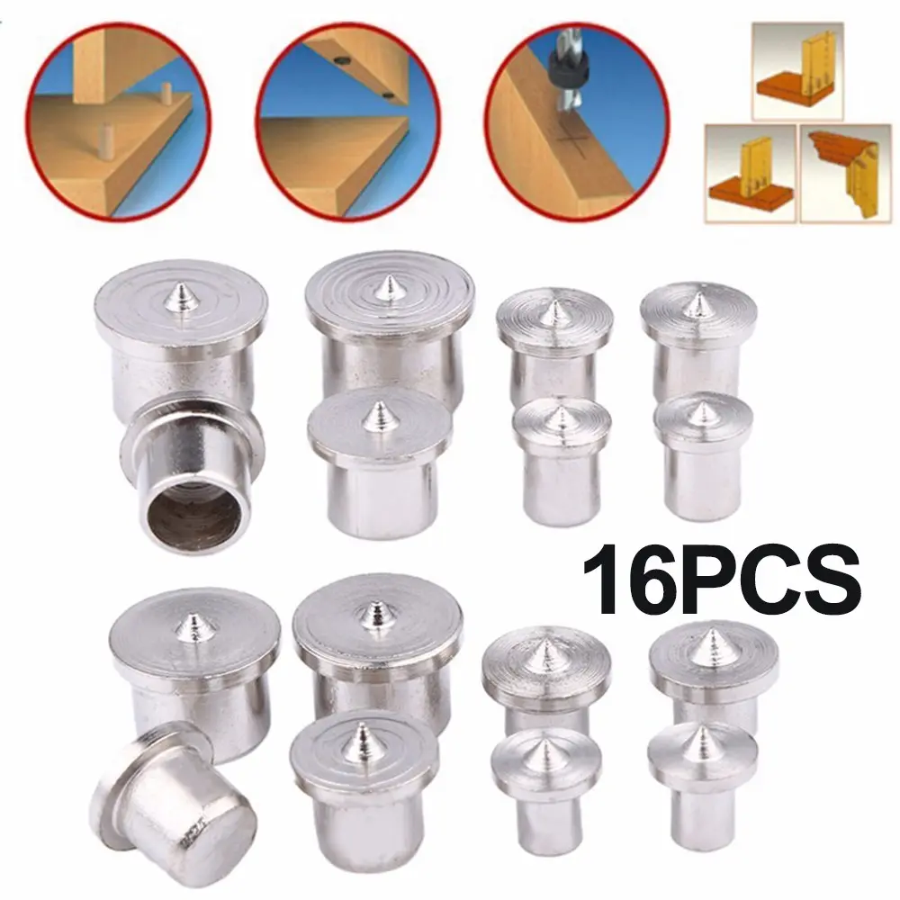 [stock]16Pcs Dowel Centre Point 6 - 12mm Wood Timber Marker Hole Tenon Center Set